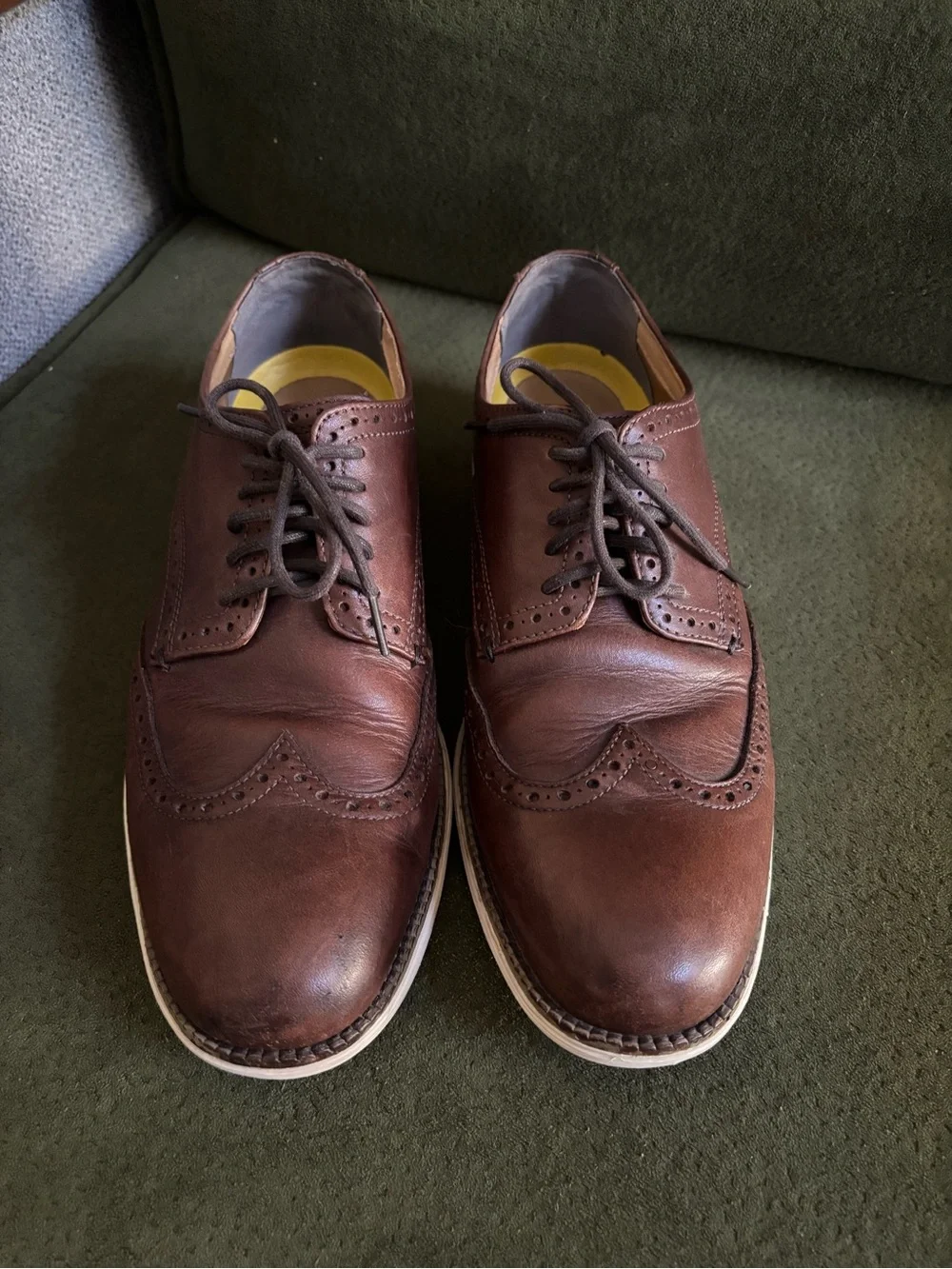 Men's Cole Haan Brown Leather Wingtip Dress Shoes